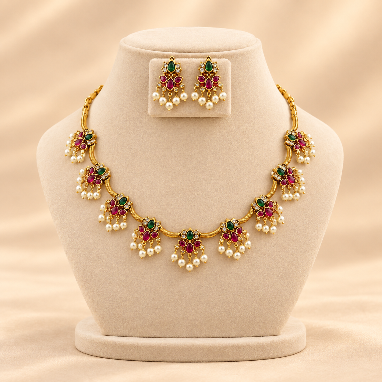 Elegant Floral Necklace Set