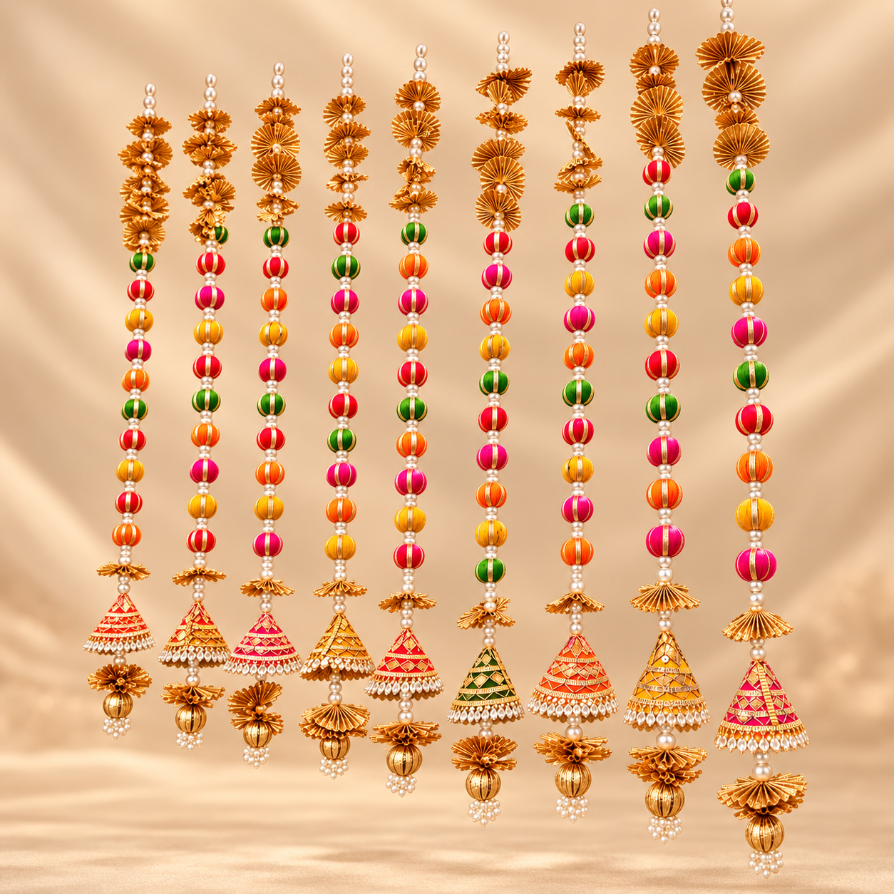 Multicolour_Beaded_Jhumka_Hangings