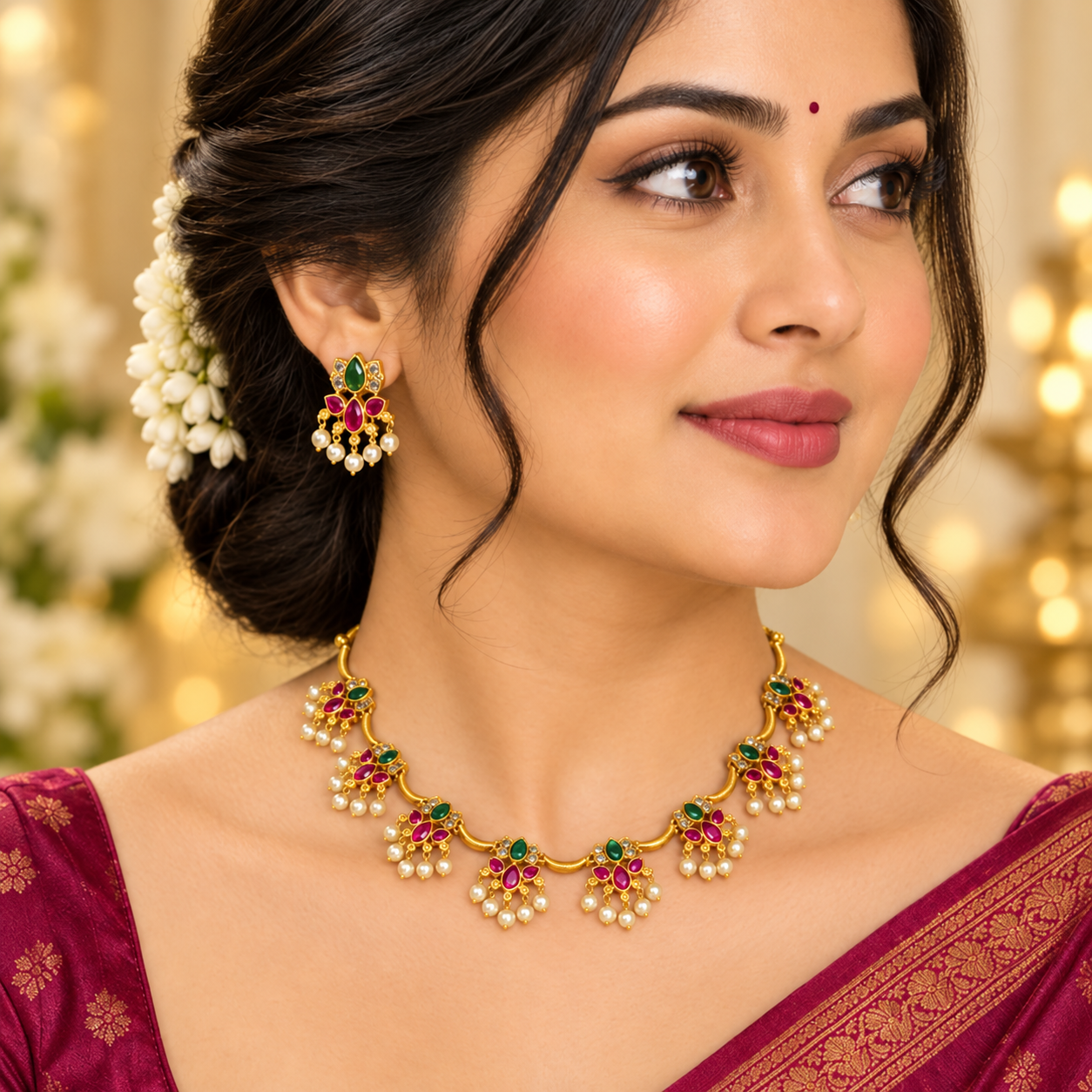 Elegant Floral Necklace Set