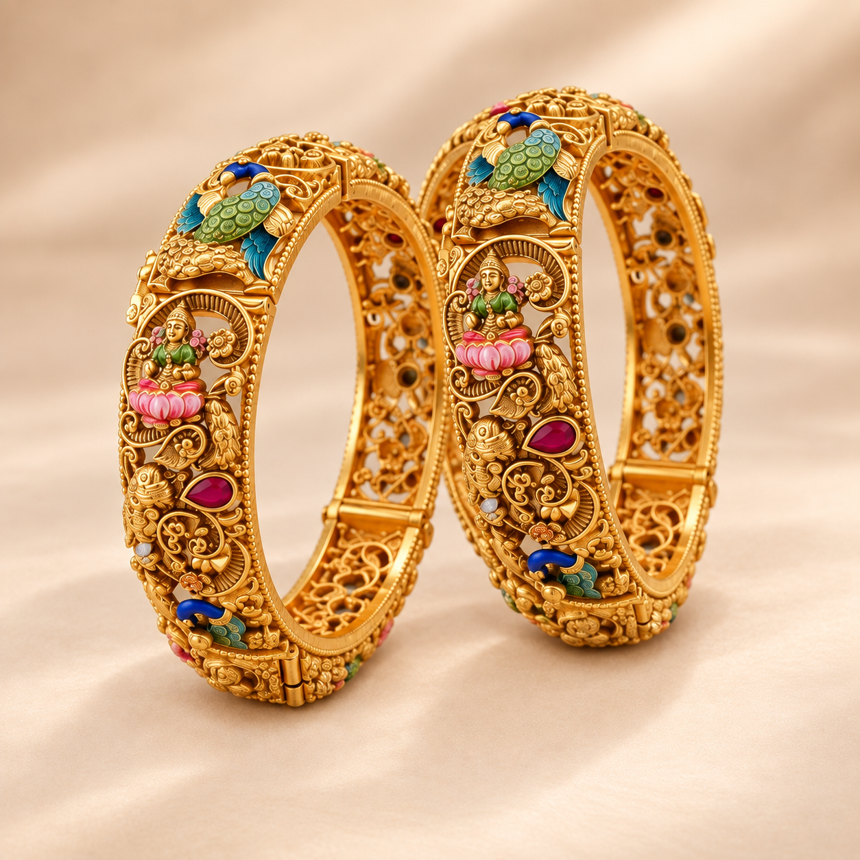Lakshim Peacock temple bangles