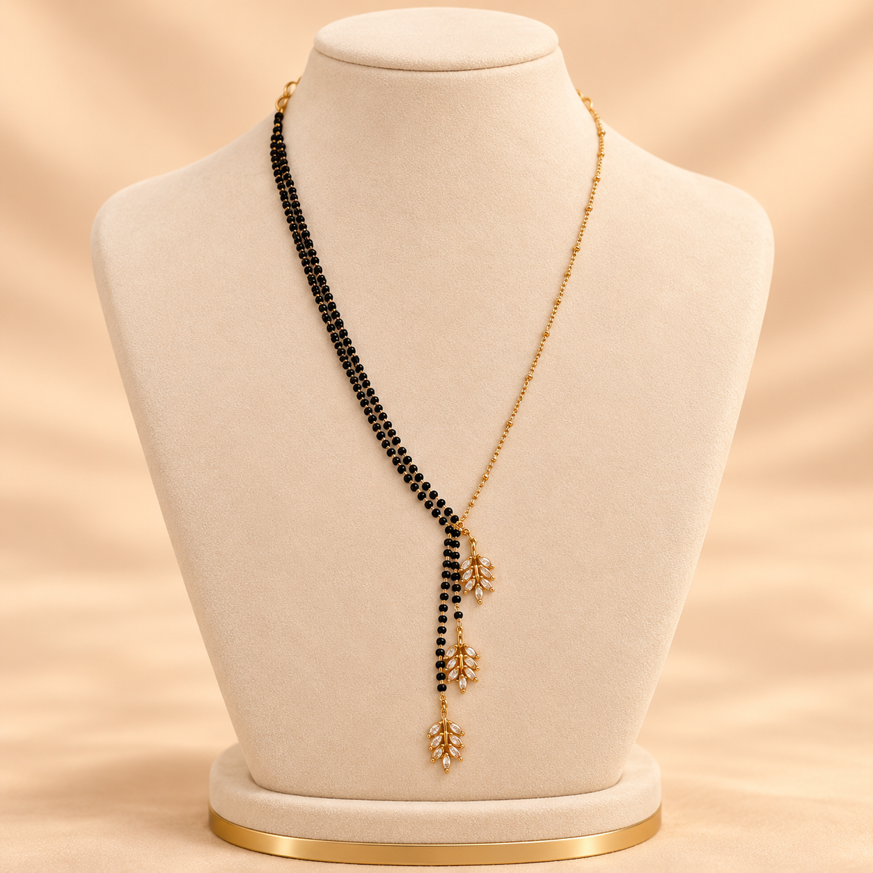 Elegant Black bead tassel mangalsutra