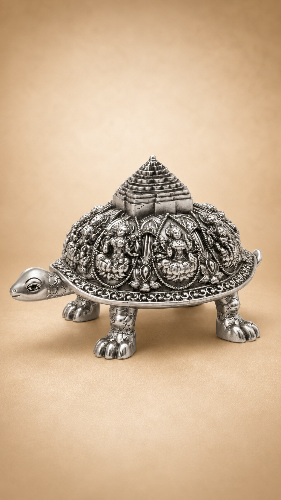 German Silver Ashtalakshmi Kurma Idol with Sri Yantra