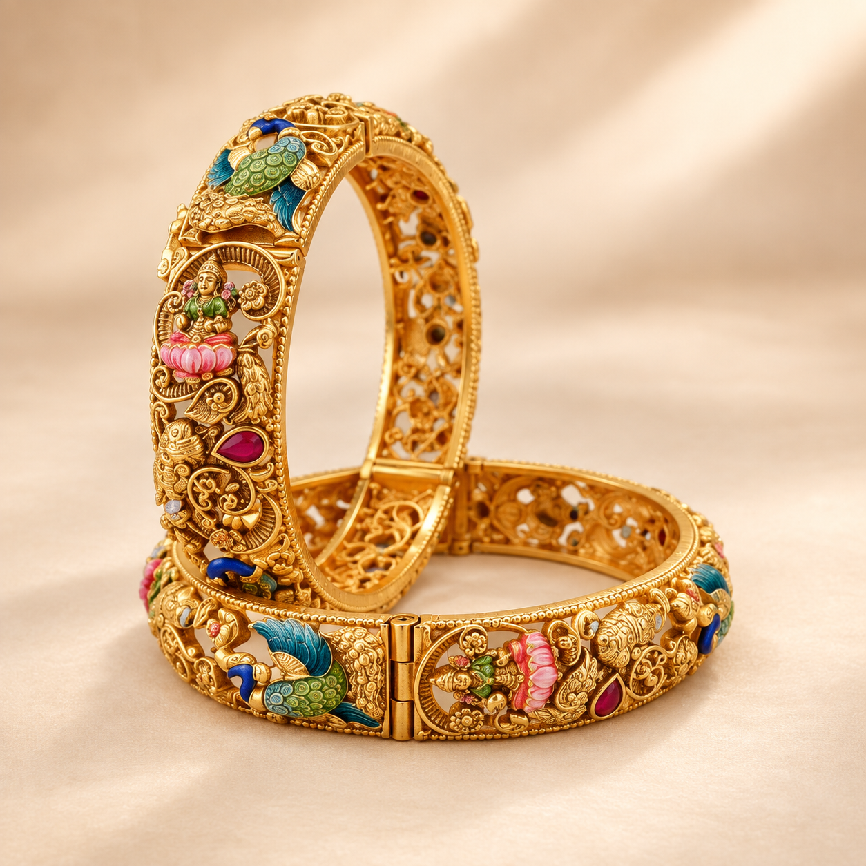 Lakshim Peacock temple bangles
